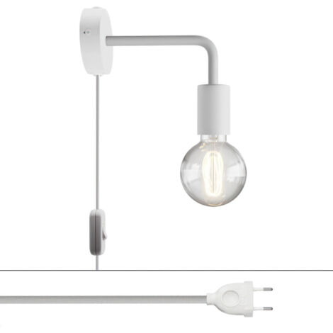Lampe à abat-jour en métal avec extension incurvée