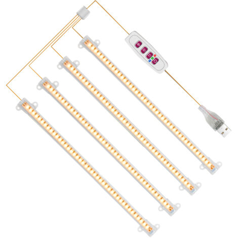 Lampe à Barres LED pour Culture Intérieure, Éclairage Horticole avec Minuterie Automatique, Spectre Complet pour Plantes