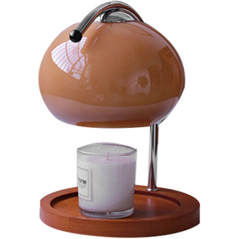 Lampe à bougie chauffante rétro en bois avec plateau de rangement, diffuseur de cire parfumée, éclairage d'ambiance pour chambre et table de chevet, 220V UE.