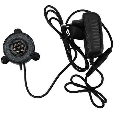 Lampe à bulles d'air LED pour aquarium, rideau d'air, disque de pierre à bulles avec 6 lumières LED à changement de couleur (prise UE)
