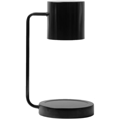 Lampe à cire parfumée sans flamme pour chambre à coucher, chauffe-bougie électrique de table avec variateur programmable, noire
