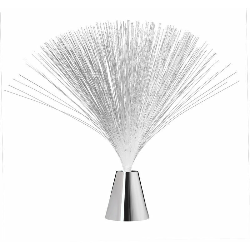 Linghhang - Lampe à fibre optique – Lampe de bureau rotative à led à fibre optique changeant de couleur – Lampe à piles – Pour chambre d'enfant,