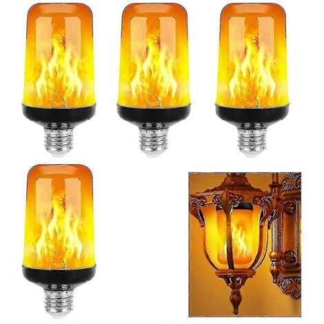 Lampe à flamme LED, 4 modes de lumière vacillante, culot E26/E27, Christmasl20241206117 (FMY)-AquaForge