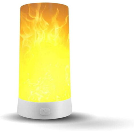 Lampe à flamme LED, veilleuse à flamme rechargeable par USB, étanche