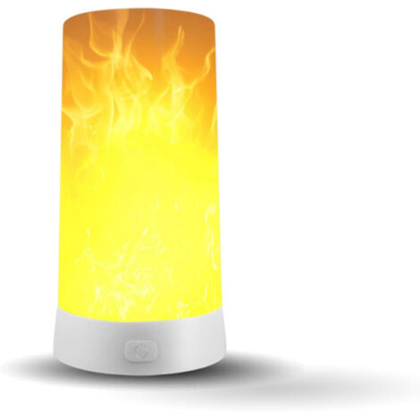 Lampe à flamme LED, veilleuse rechargeable par USB avec flamme, étanche.