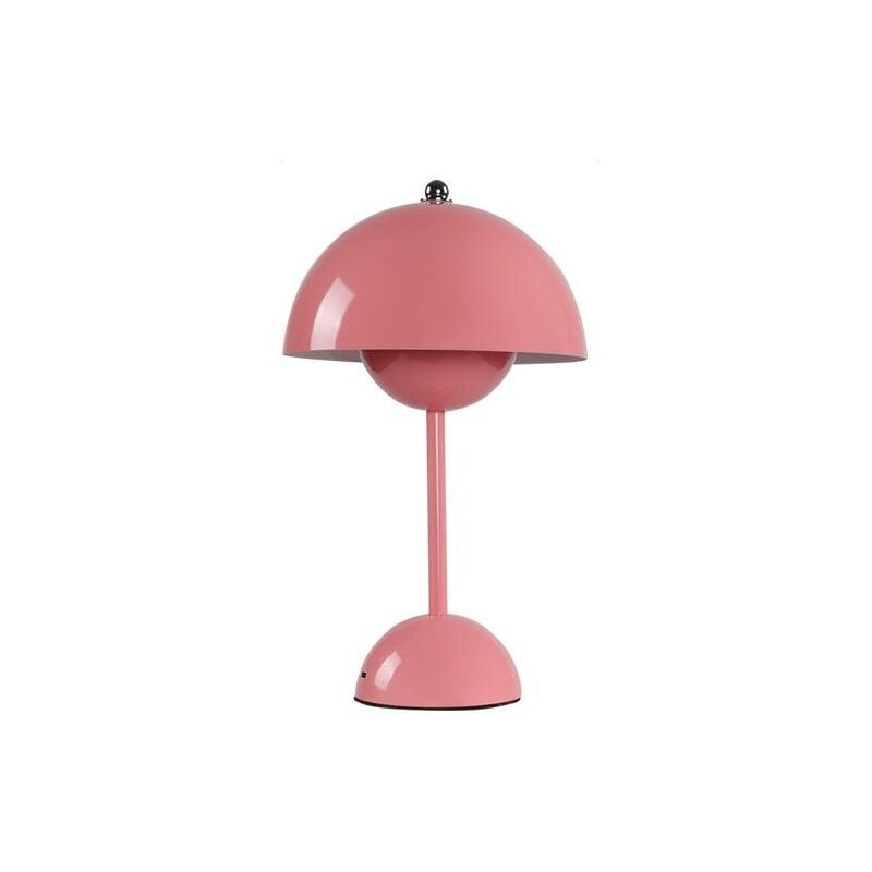 Tonchean - Lampe à fleurs nordique danoise, décoration de chambre, luxe et élégance, Table de chevet, modèle Rechargeable,rose
