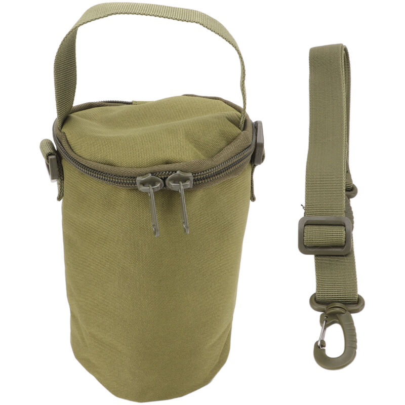 Lampe à Gaz de Camping avec Sac de Transport Grande Capacité, Double Fermeture Éclair, Couverture Polyvalente pour Bouteille de Gaz Extérieur Vert