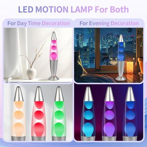 Lampe à Lave - CELLUSTOP - Fusée - 25 Watts - 34 cm - Bleu