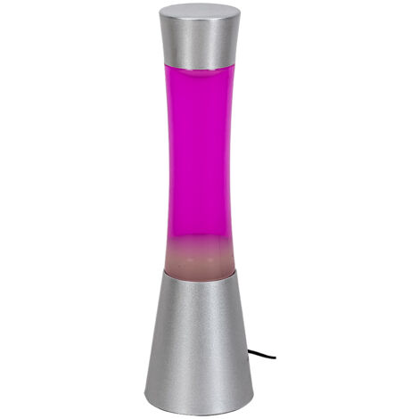 Lampe à lave décorative Rabalux Minka rose argent 39,5cm