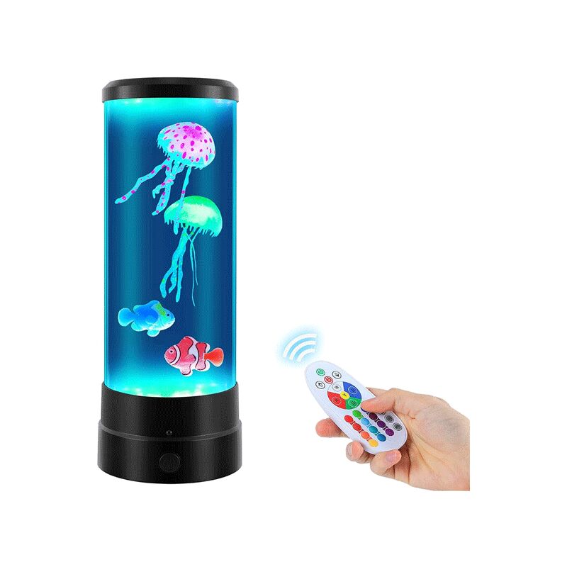Sjqka - Lampe a Lave, Veilleuse Enfant avec Télécommande, Alimenté par usb Lampe Aquarium Silencieuse avec Couleurs Changeant, Cadeau Femme BéBé