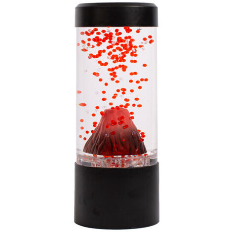Lampe à lave volcanique, lampe de table, lampe de bureau, veilleuse pour chambre d'enfant, rouge