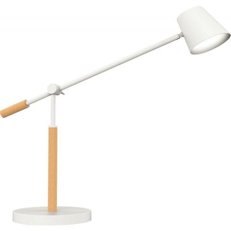 Lampe design Mantra Looker Blanc + Bois Aluminium + Bois – Lampes bureau  chez Web-Luminaire