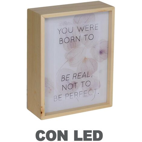 Lampe à LED avec écritures 20x8x26cm