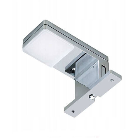Lampe à Led Pour Salle De Bain 3 Watts Moderne Lumière Naturelle 4000k Argent Noir Ip44 90p Argent