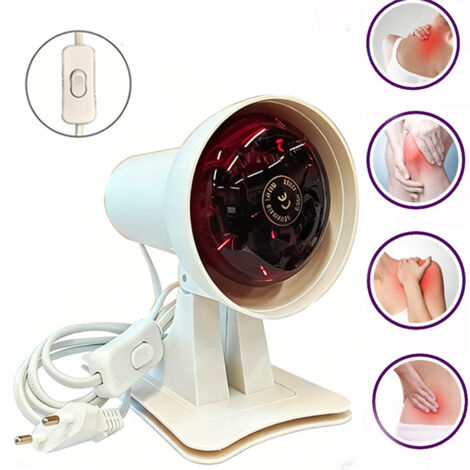 Lampe à lumière rouge 110 W - lampe infrarouge - lampe chauffante rouge - chaleur douce - angle réglable, soulage efficacement la fatigue musculaire
