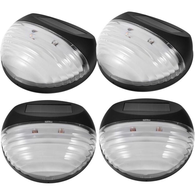 Lampe à pain solaire, lumière extérieure, lampe de chemin étanche, paquet de 4, noir Lampe à pain solaire, lumière extérieure, lampe de chemin étanche, paquet de 4, noir