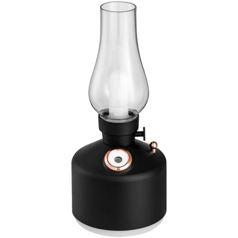 Lampe à pétrole 280ml – design original, 7 couleurs réglables, 2 modes brume froide, USB silencieux, cadeau Fête des Mères vintage