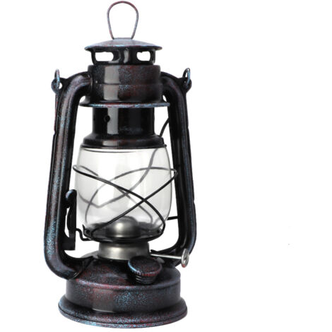 Lampe à pétrole vintage 24cm pour camping extérieur, lanterne portable classique