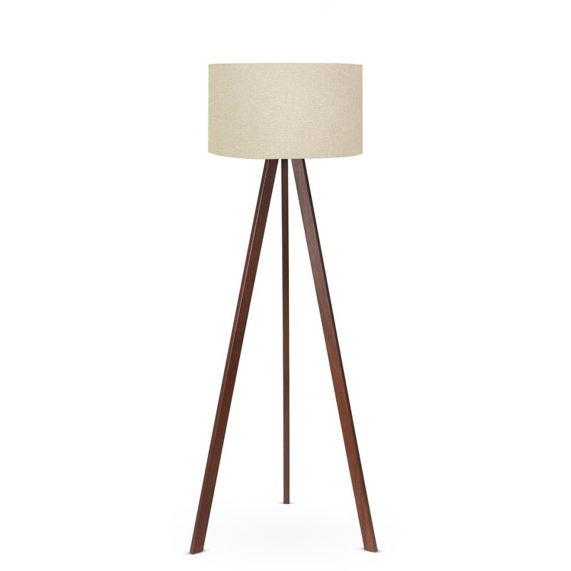 Lampadaire en 100% mdf, beige, collection Tanganyika, 38x38x140, prise e 27 Max 60 w