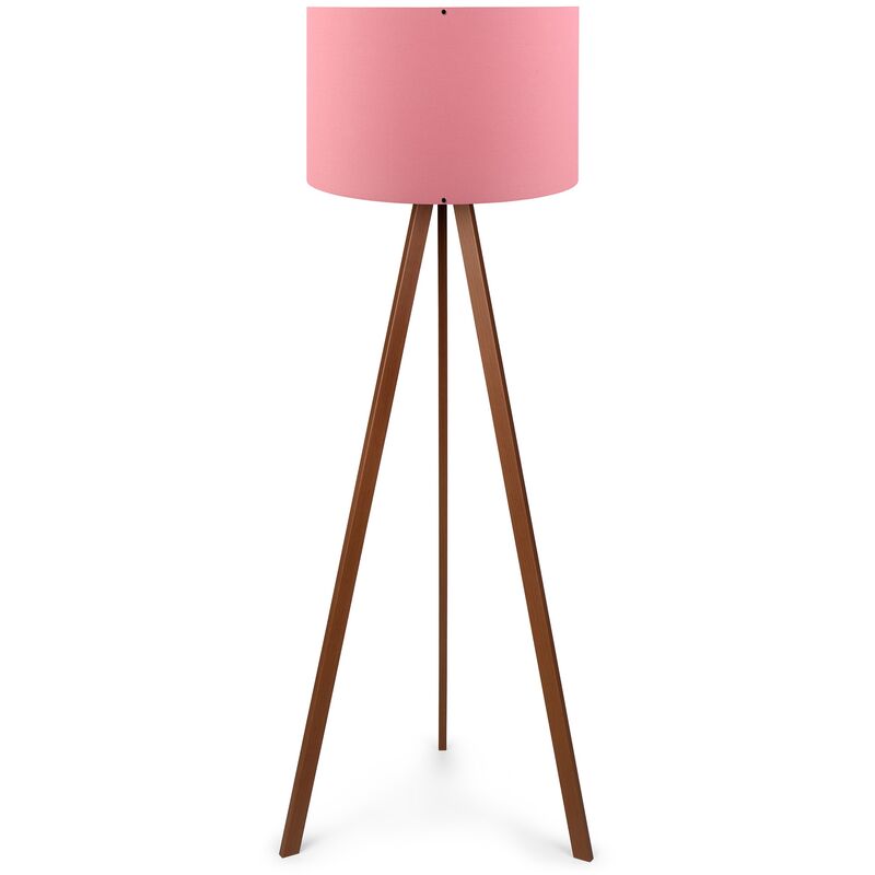 Lampadaire avec 70% MDF / 30% PVC TISSU Couleur rose Marron