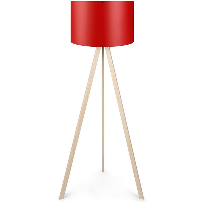 Lampadaire en 70% mdf / 30% pvc Couleur rouge Crème