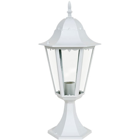 Borne d'éclairage Lanterne Lampe d'extérieur Lampe de jardin Luminaire blanc 54 