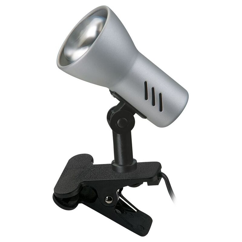 Briloner - Lampe à pince pivotante Interrupteur à câble 1x E14 40W titane Métal Briloner - Lampe à pince pivotante Interrupteur à câble 1x E14 40W titane Métal
