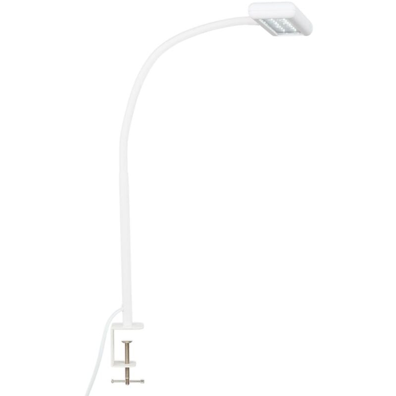Lampe à pince LED lumière du jour BRILONER LEUCHTEN TRASNA, 7,5 W, 800 lm, IP20, blanc, métal-plastique, 55 x 52 x 4 cm
