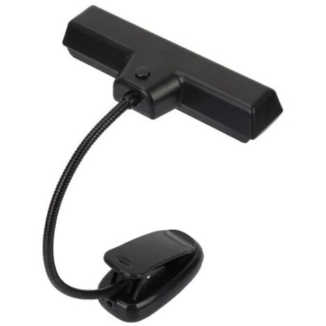Lampe à pince pour pupitre de musique, lampe portable rechargeable, idéale pour la lecture nocturne, 9 LED, grande pince