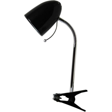 Lampe à pince rétro, lampe de bureau clipable, sans ampoule, compatible avec ampoules LED de modèle E27, bras métallique flexible, câble avec interrupteur, lampe de lecture pour lit, lampe à pince, co