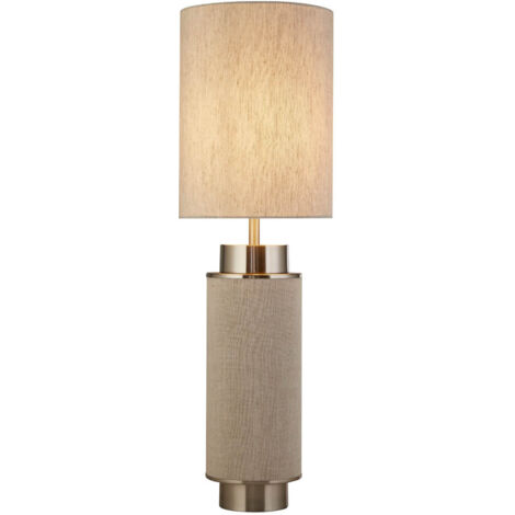 Lampe a poser, 1 lumiere, metal alu, nickel satiné