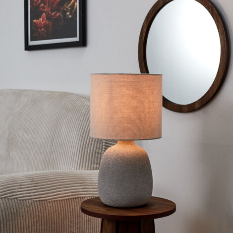 Lampe à poser 22x40 cm en céramique gris clair