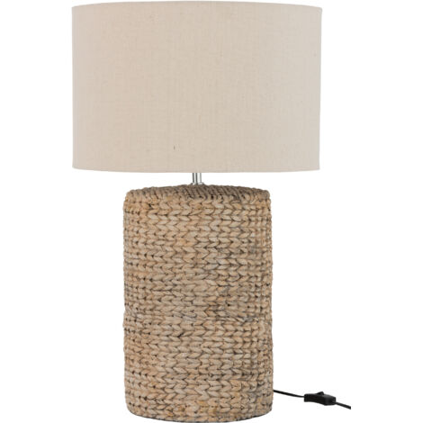 Lampe à poser 42x42x70 cm en coton et béton