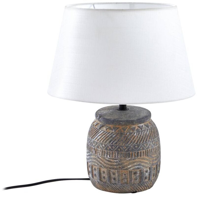 Lindby - Lampe à poser 'Aelith' en textile pour salon & salle à manger