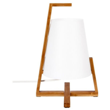 Lampe à Poser "Bambou" 32cm Blanc