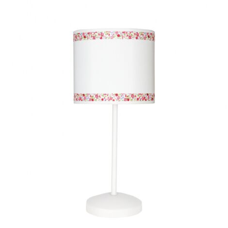 Lampe à poser blanc/rose 1xe14