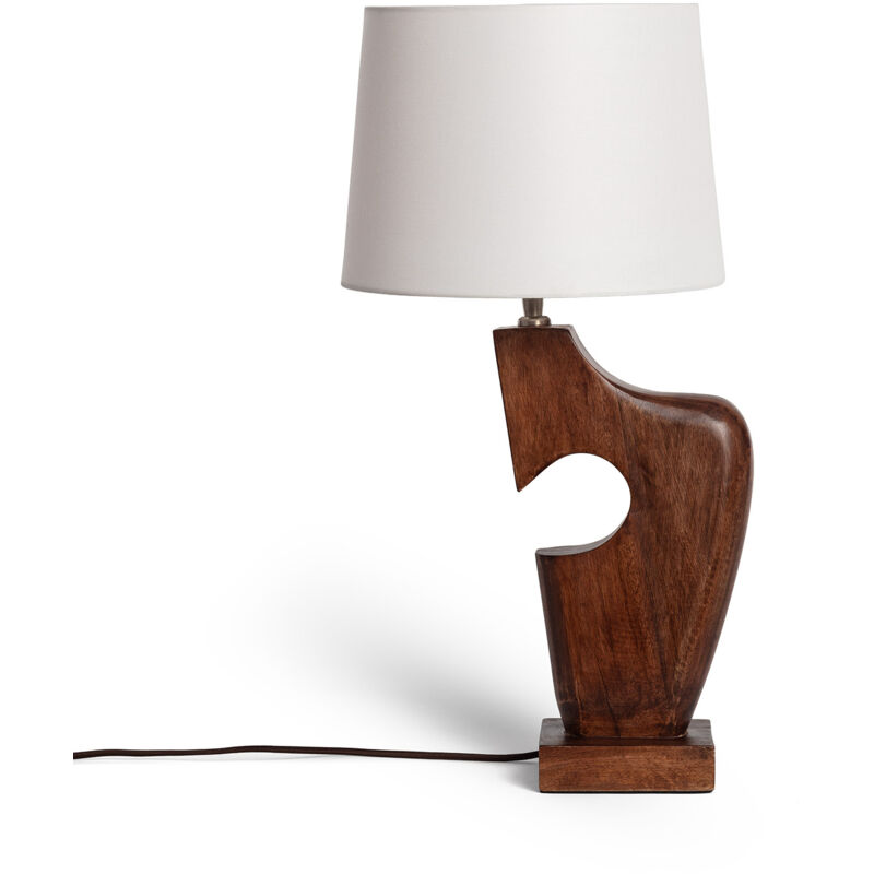 Lampe à Poser Bois Hunar IV ILUZZIA Blanc Lampe à Poser Bois Hunar IV ILUZZIA Blanc