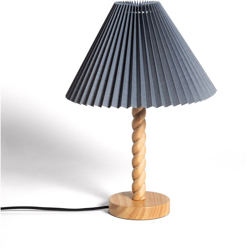 Lampe à Poser Bois Moorea Gris