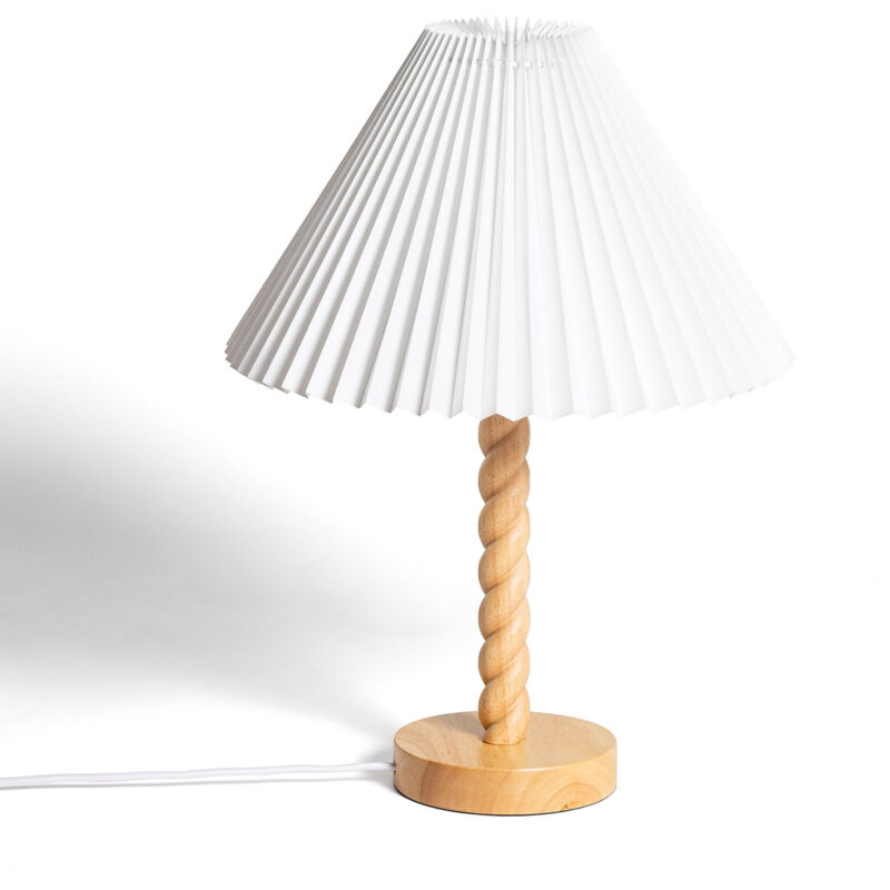 Lampe à Poser Bois Moorea Blanc