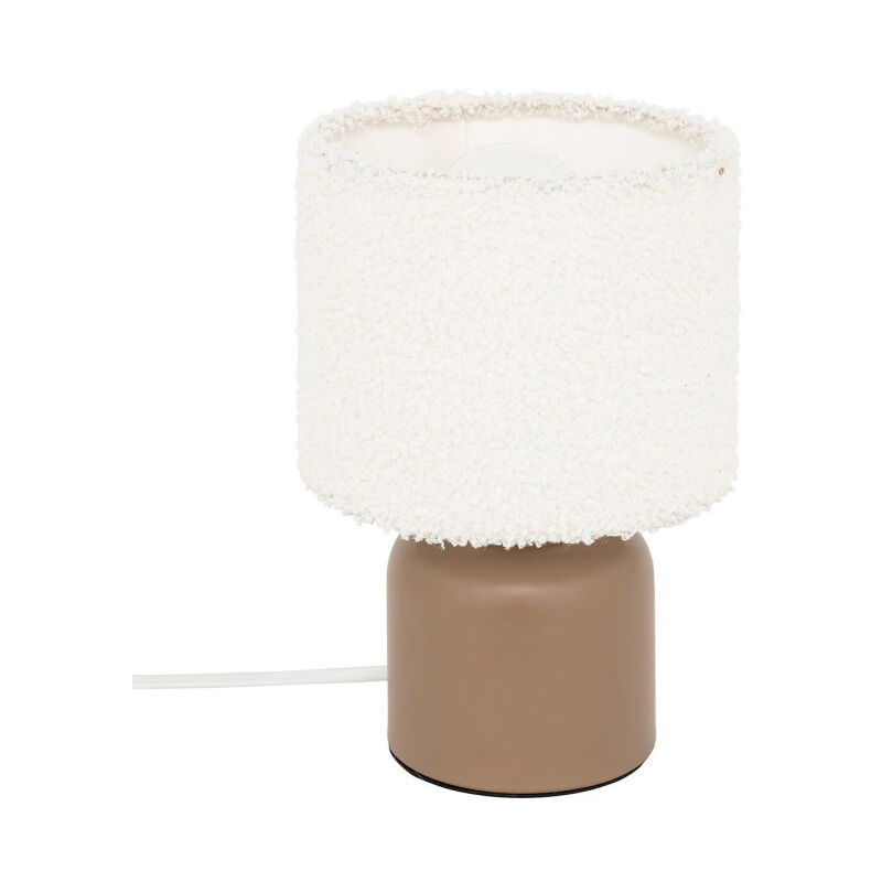 Atmosphera - Lampe à Poser Bouclette 'Bona' 22cm Marron