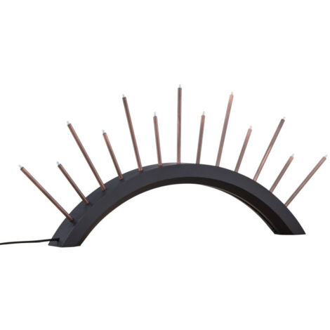 Lampe à Poser Bougeoir "Bjornrike" 55cm Noir