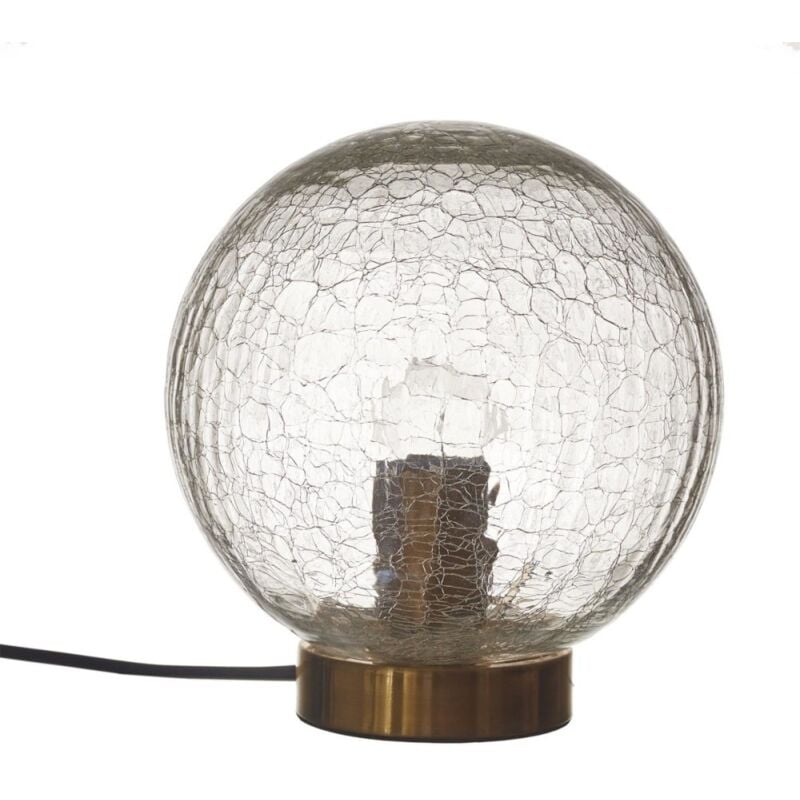Lampe à poser boule en verre ciselé