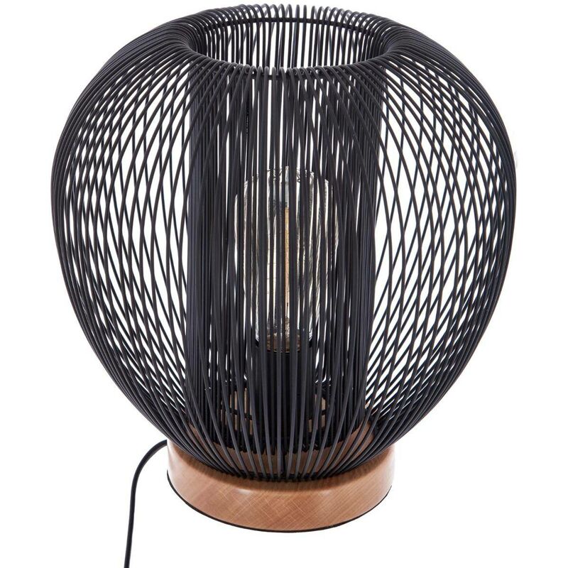 Atmosphera - Lampe fils - 27,5 x 27,5 cm - Métal - Noir - Livraison gratuite