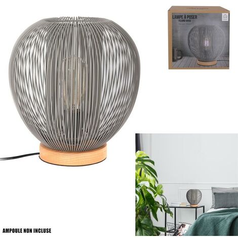 Lampe LED Madi en métal filaire noir - Guirlande et décoration lumineuse -  Décomania