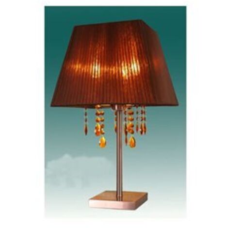 Lampe à poser carrée Olympic 3xe14 l.33xw.33xh.33xh.57cm marron/cuivre