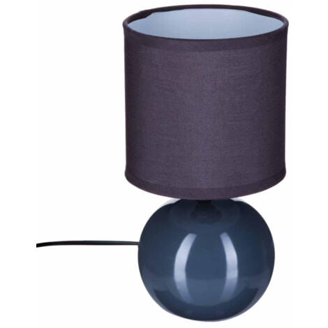 Lampe à Poser Céramique Boule 24cm Gris