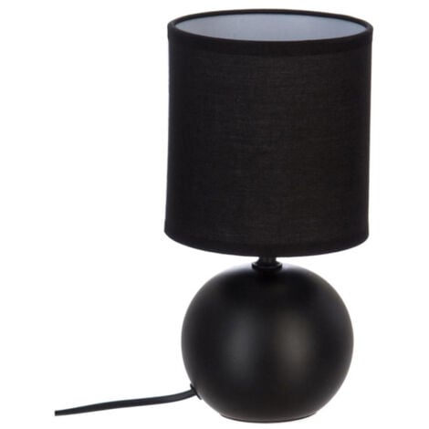 Lampe à Poser Céramique Boule 25cm Noir