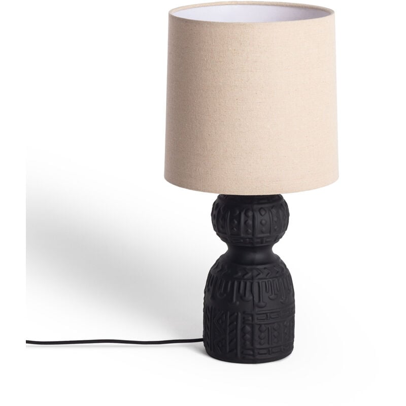 Ledkia - Lampe à Poser Céramique Hulun Noir