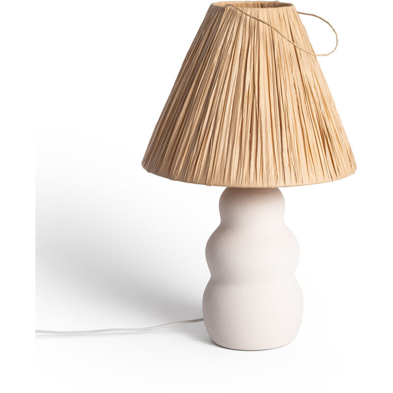 Ledkia - Lampe à Poser Céramique Ulan Blanc