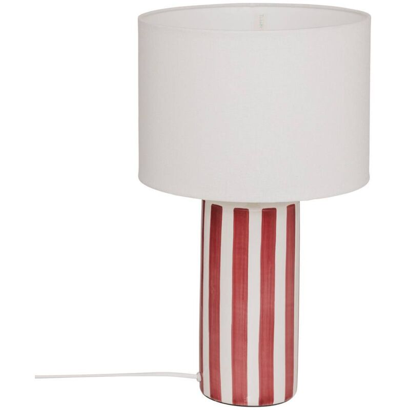 Atmosphera - Lampe à poser champignon secteur Frida rouge grenat H47cm créateur d'intérieur